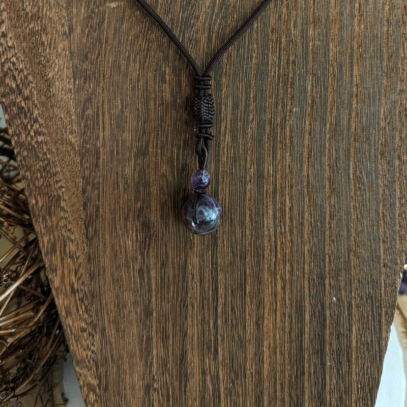Single Bead Necklace - Amethyst