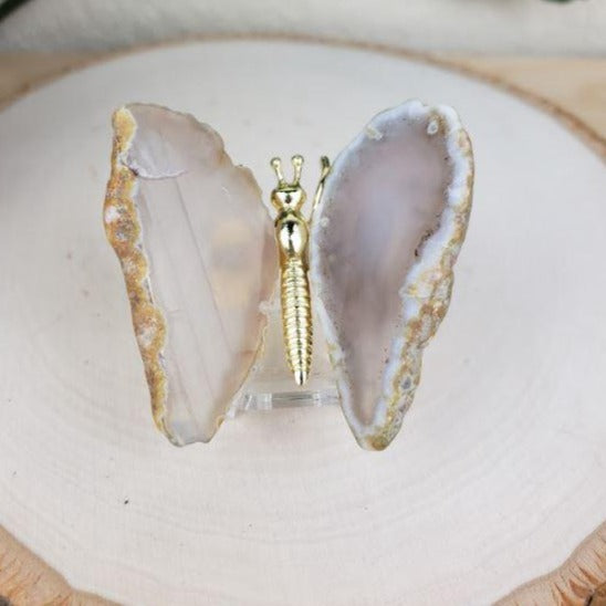 White Agate Butterfly